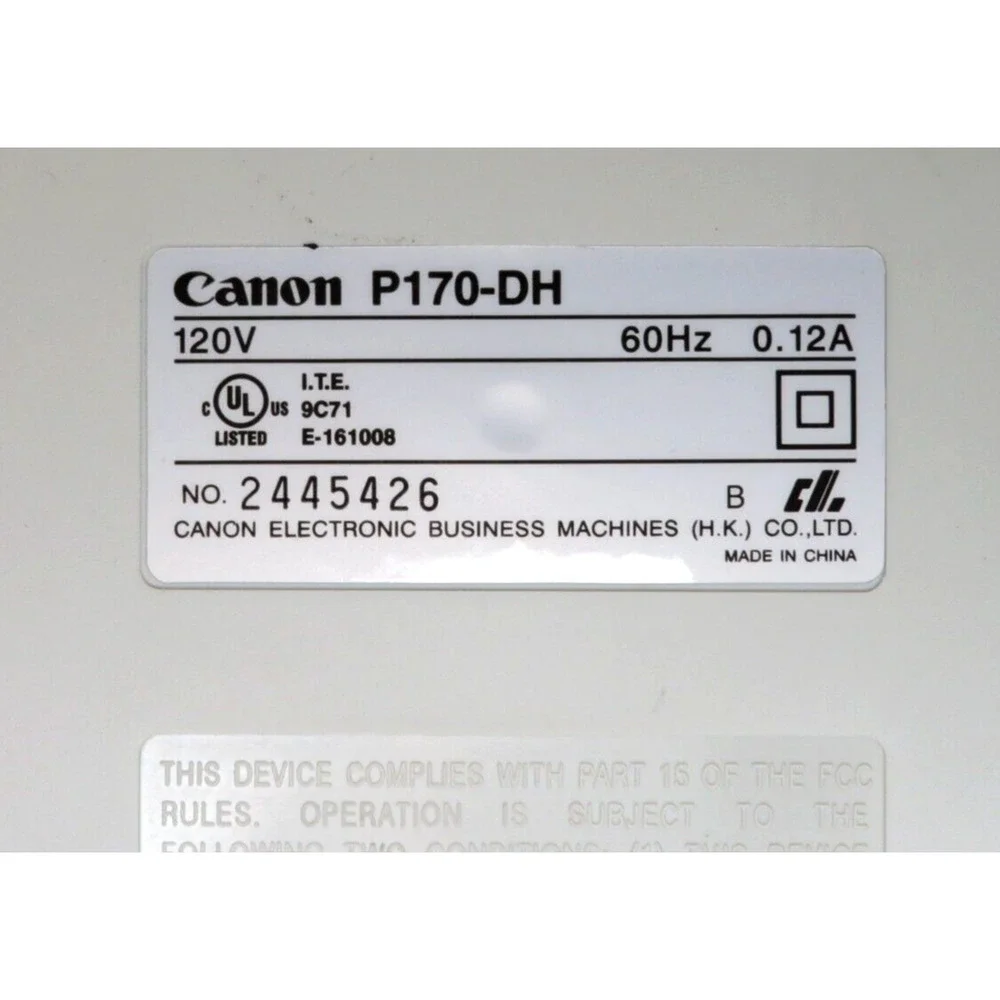 Canon P170-DH Desktop Printing Calculator 2 Color w/ Calendar & Clock - TESTED